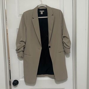 H&M Beige oversized Blazer with Black Lining